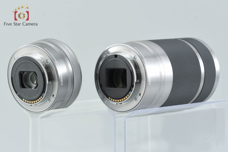 Sony α6000 ILCE-6000 Silver 24.3 MP 16-50 55-210 Lenses [Multiple Languages]