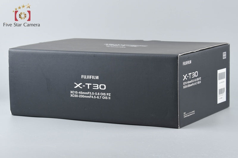 Fujifilm X-T30 Silver 26.1 MP Digital Camera 15-45 50-230 Lenses w/ Box