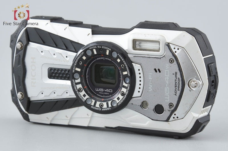 "Shutter count 4,077" Ricoh PENTAX WG-40W White 16.0 MP Waterproof Action Camera