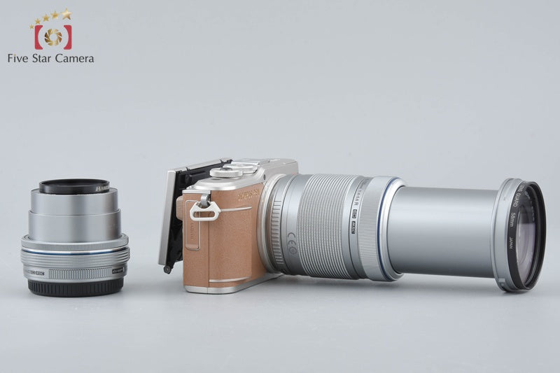 "Count 793" Olympus E-PL9 Brown 16.1 MP Mirrorless Camera 14-42 40-150 Lenses