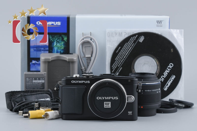 "Shutter count 537" Olympus PEN Lite E-PL5 Black 16.5 MP 14-42 Lens w/ Box