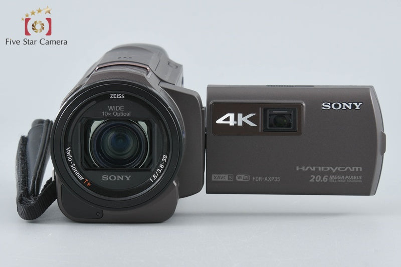 Sony Handycam FDR-AXP35 Bronze Brown 4K Digital Camcorder [Multiple Languages]