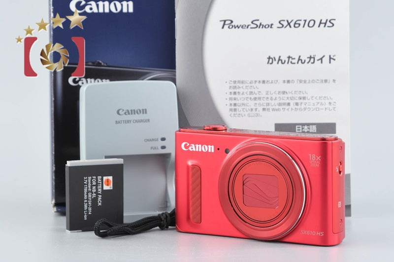 Canon PowerShot SX610 HS Red 20.2 MP Digital Camera w/ Box