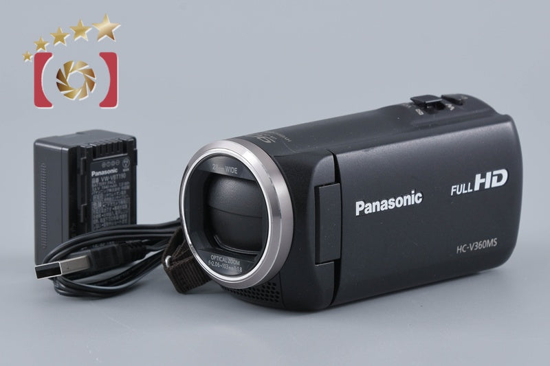 Panasonic HC-V360MS 16GB 90x Zoom 2.2 MP Black Digital HD Camcorder