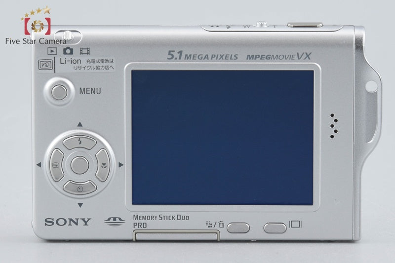 SONY Cyber-shot DSC-T7 Silver 5.1 MP Digital Camera [Japanese Language Only]