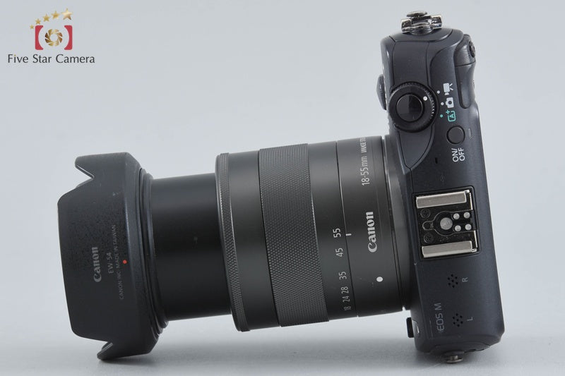 Canon EOS M Black 18.0 MP Mirrorless Camera 18-55 IS STM Lens