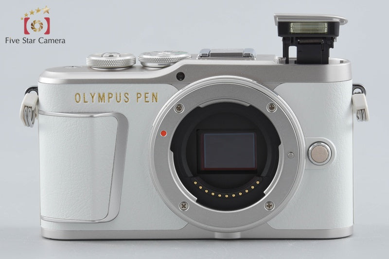 "Shutter count 2,235" Olympus PEN E-PL9 White 16.1 MP 14-42 40-150 Lenses w/ Box
