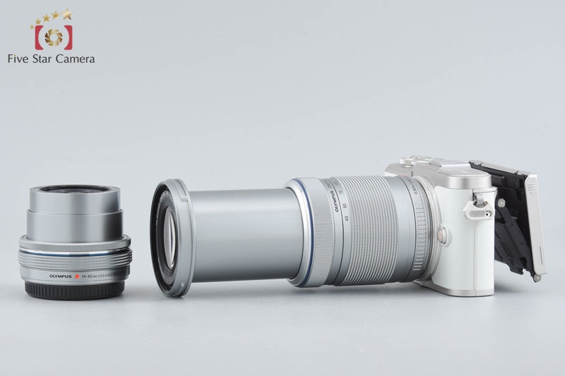 "Shutter count 2,235" Olympus PEN E-PL9 White 16.1 MP 14-42 40-150 Lenses w/ Box