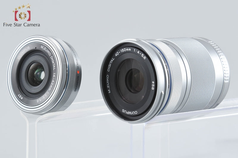 "Shutter count 2,235" Olympus PEN E-PL9 White 16.1 MP 14-42 40-150 Lenses w/ Box