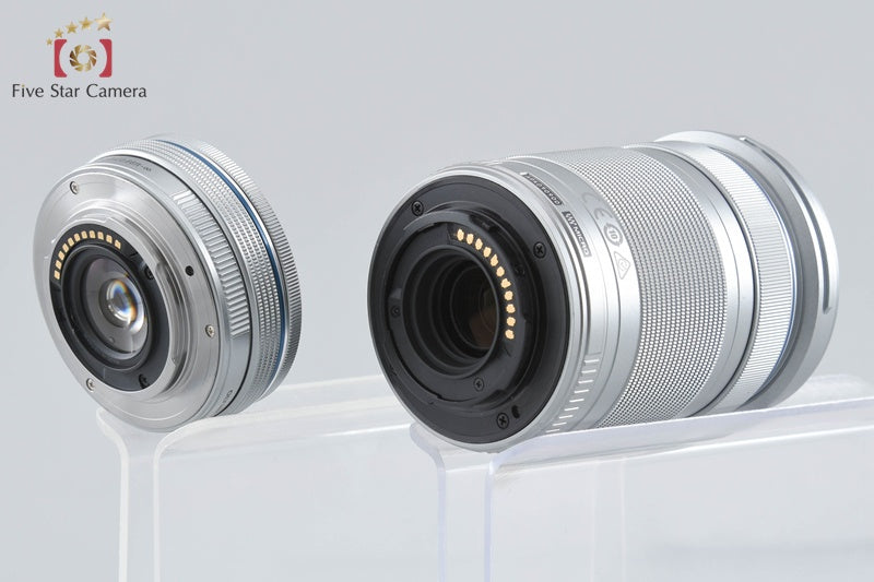 "Shutter count 2,235" Olympus PEN E-PL9 White 16.1 MP 14-42 40-150 Lenses w/ Box