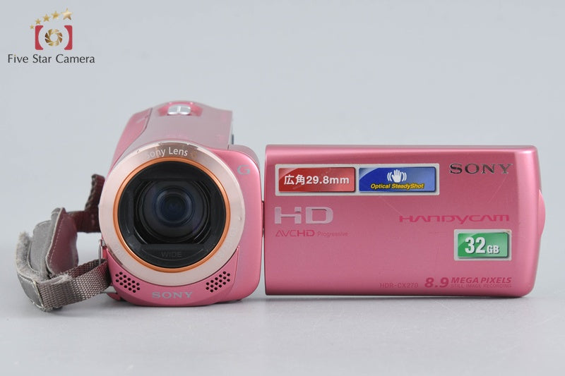 Sony Handycam HDR-CX270V Pink Digital HD Video Camera [Japanese Language Only]
