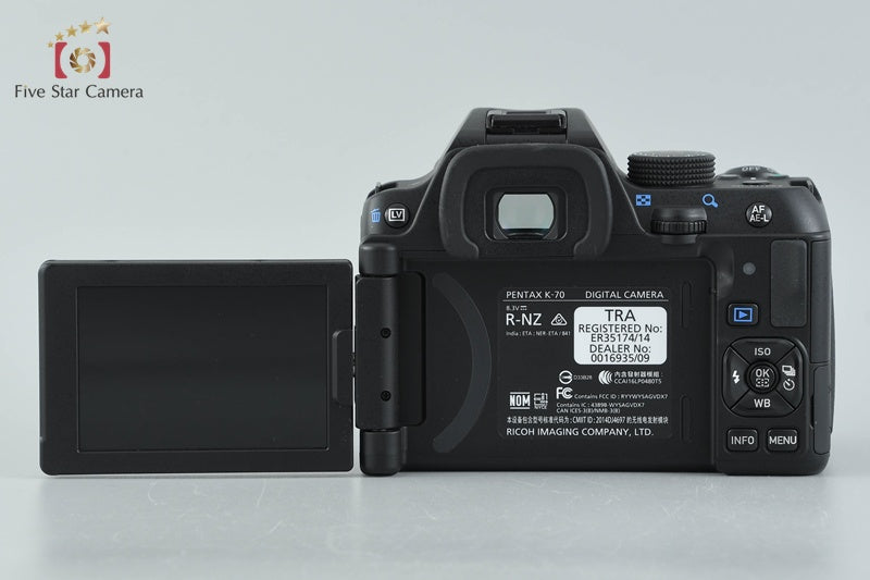 "Count 721" PENTAX K-70 Black 24.0 MP DSLR Camera Body