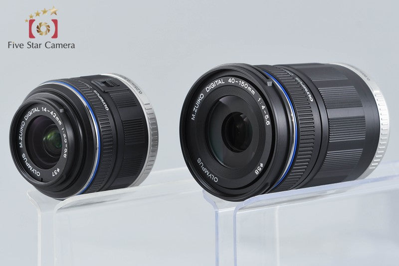 "Count 2,638" Olympus PEN Lite E-PL1s Black 12.3 MP 14-42 40-150 Lenses w/ Box