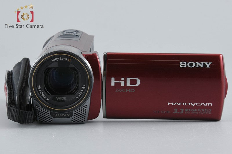 Sony HANDYCAM HDR-CX180 Red Full HD Digital Camcorder [Japanese Language Only]