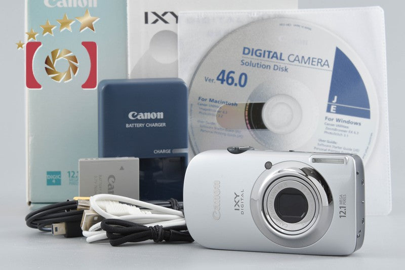 Canon IXY Digital 510 IS Silver 12.1 MP Digital Camera w/ Box