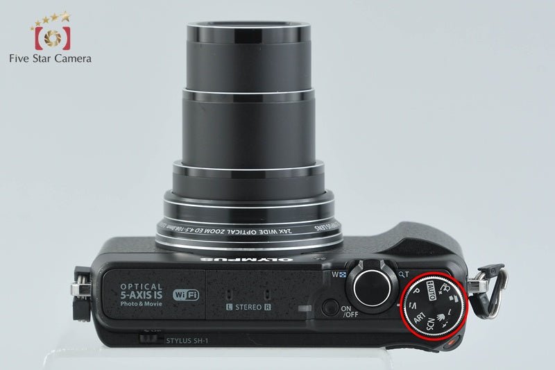 Olympus Stylus SH-1 Black 16.0 MP Digital Camera w/ Box