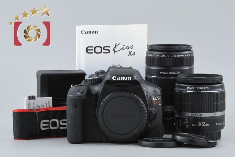 "Count 3,832" Canon EOS Kiss X4 / Rebel T2i / 550D 18.0 MP 18-55 55-250 Lenses