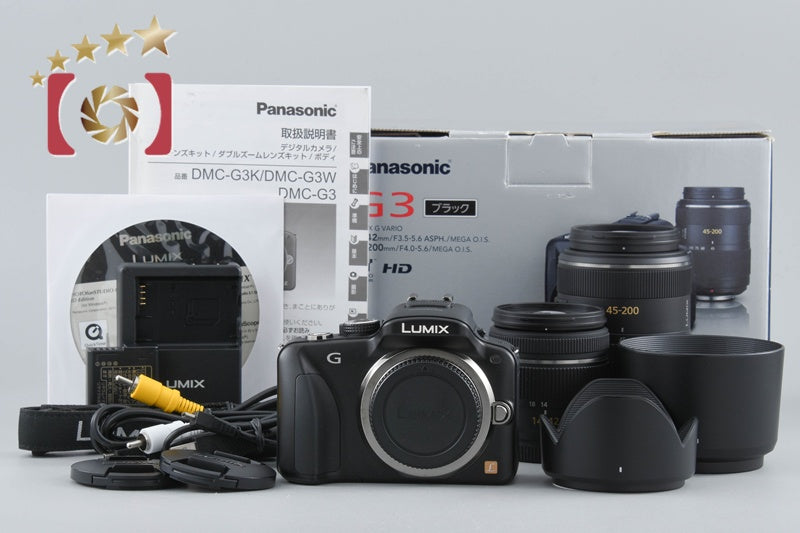 Panasonic LUMIX DMC-G3 Black 16.0MP 14-42 45-200 Lenses [Japanese Language Only]