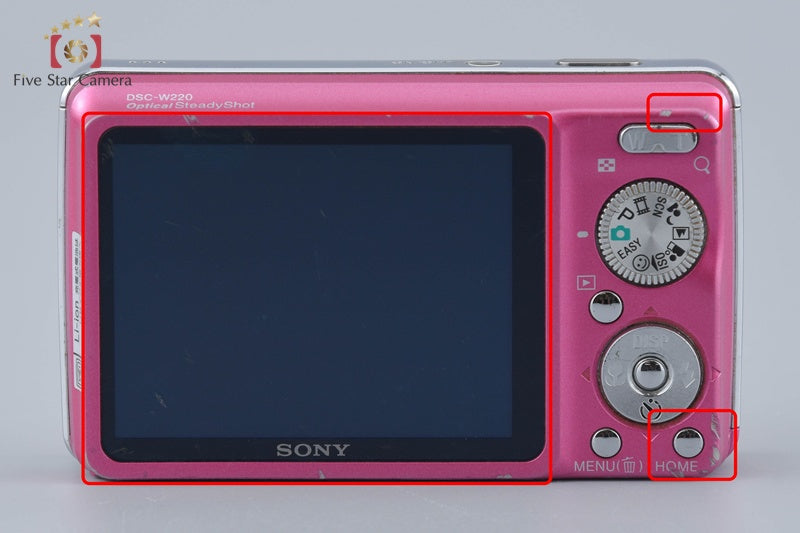 Sony Cyber-Shot DSC-W220 Pink 12.1 MP Digital Camera [Japanese Language Only]