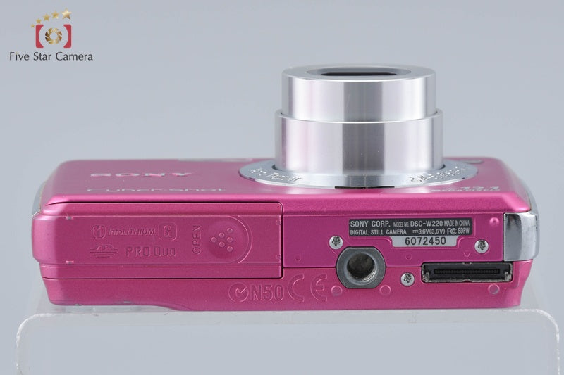 Sony Cyber-Shot DSC-W220 Pink 12.1 MP Digital Camera [Japanese Language Only]
