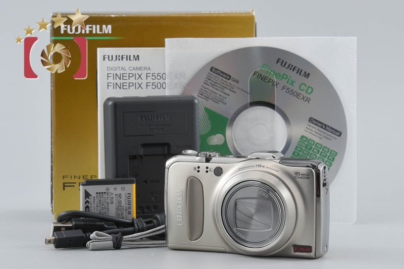 Fujifilm FinePix F550EXR Champagne Gold 16.0 MP Digital Camera w/ Box