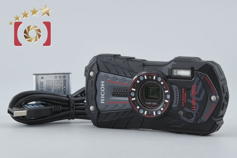 "Shutter count 3,519" Ricoh Pentax WG-30 Black 16.0 MP Waterproof Action Camera
