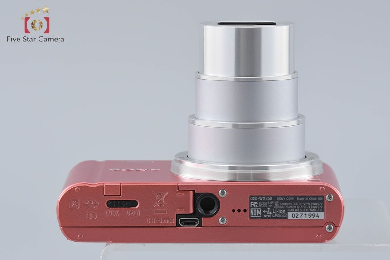 Sony Cyber-Shot DSC-WX350 Pink 18.2 MP Digital Camera [Multiple Languages]