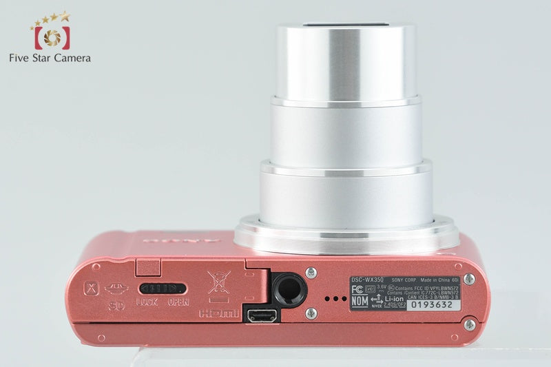 Sony Cyber-Shot DSC-WX350 Pink 18.2MP Digital Camera w/ Box [Multiple Languages]