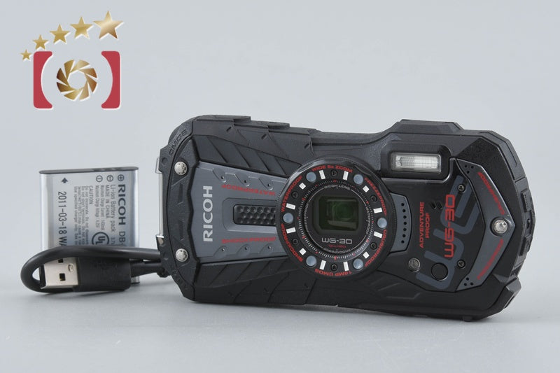 "Count 2,788" Ricoh Pentax WG-30 Ebony Black 16.0 MP Waterproof Action Camera