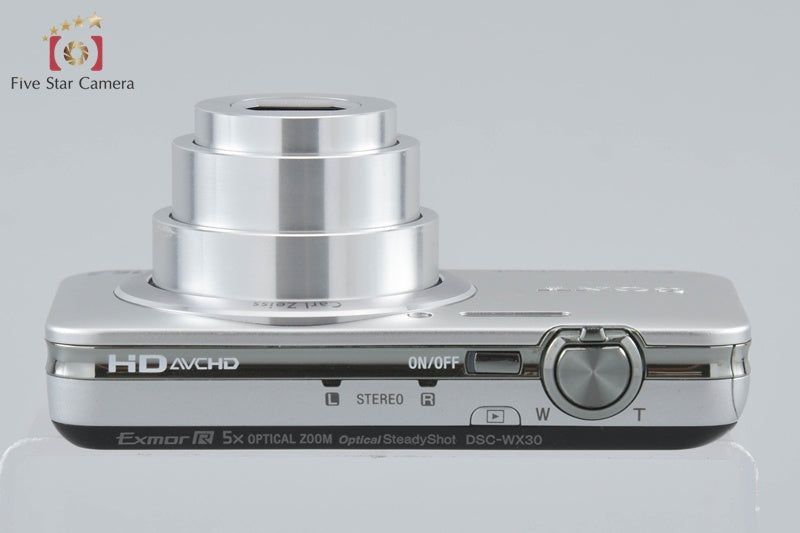 SONY Cyber-shot DSC-WX30 Silver 16.2 MP Digital Camera [Japanese Language Only]