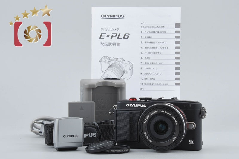"Shutter count 434" Olympus PEN Lite E-PL6 Black 16.1 MP 14-42 Lens