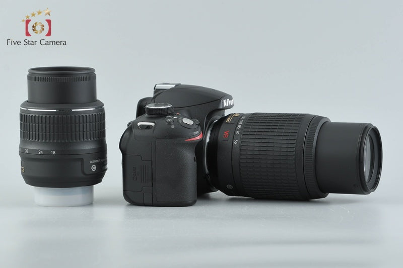 "Shutter count 2,936 " Nikon D3200 Black 24.2 MP DSLR 18-55 55-200 VR Lenses
