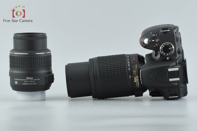 "Shutter count 2,936 " Nikon D3200 Black 24.2 MP DSLR 18-55 55-200 VR Lenses