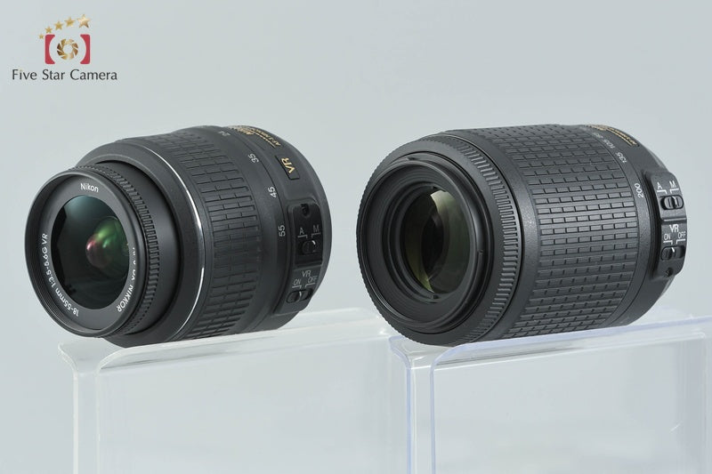 "Shutter count 2,936 " Nikon D3200 Black 24.2 MP DSLR 18-55 55-200 VR Lenses