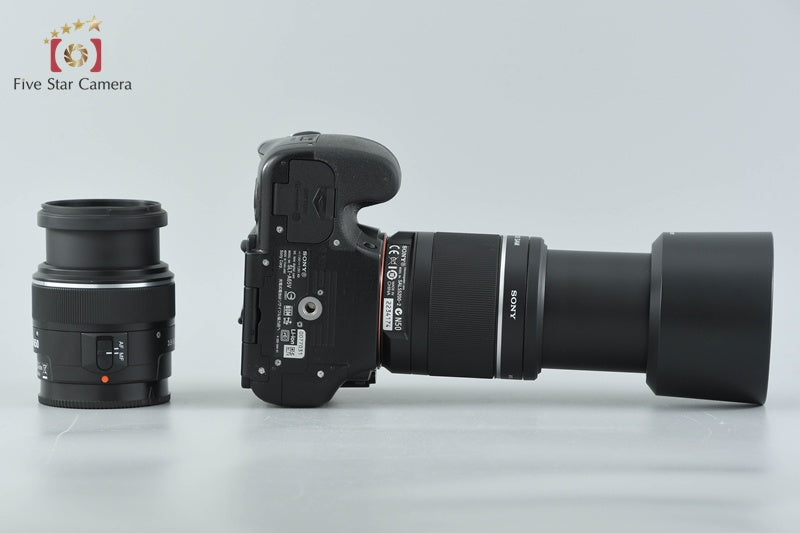 SONY α65 SLT-A65V 24.3 MP DSLR 18-55 55-200 Lenses [Japanese Language Only]