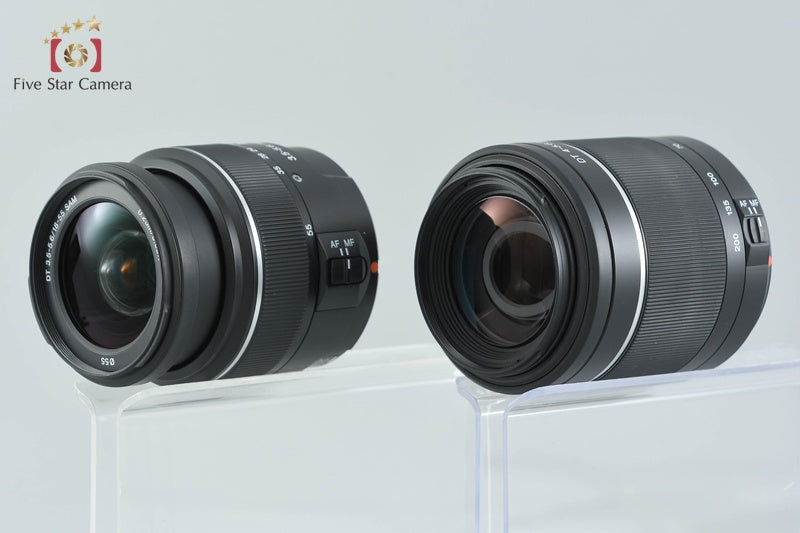 SONY α65 SLT-A65V 24.3 MP DSLR 18-55 55-200 Lenses [Japanese Language Only]