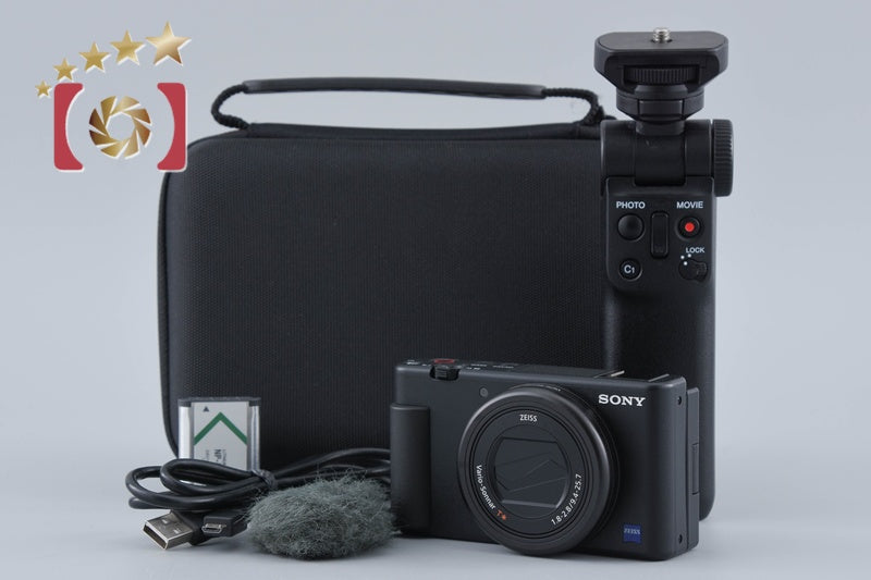 Sony VLOGCAM ZV-1 Black 20.1 MP Shooting Grip Kit [Japanese Language Only]