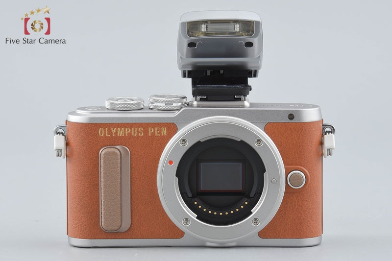 "Shutter count 460" Olympus PEN E-PL8 Brown 16.1 MP 14-42 40-150 Lenses w/ Box