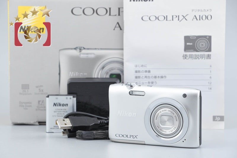 Nikon COOLPIX A100 Silver 20.0 MP Digital Camera w/ Box