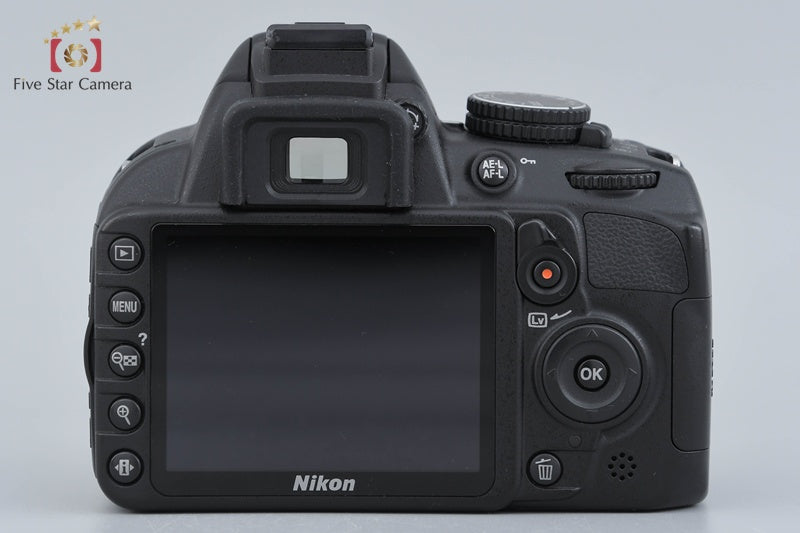 "Shutter count 2,090" Nikon D3100 Black 14.2 MP Digital SLR Camera 18-55 VR Lens