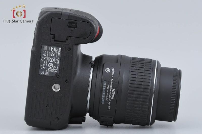 "Shutter count 2,090" Nikon D3100 Black 14.2 MP Digital SLR Camera 18-55 VR Lens