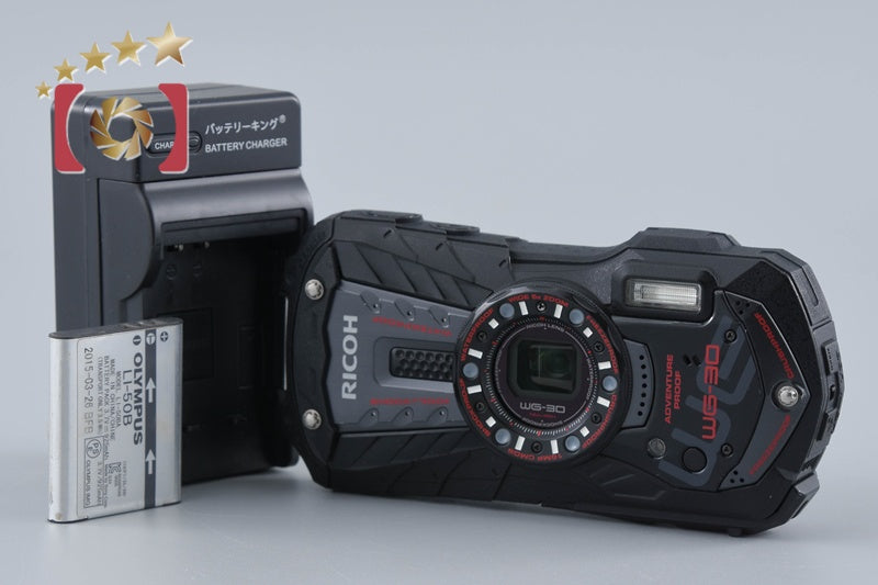 Ricoh PENTAX WG-30 Black 16.0 MP Waterproof Action Camera