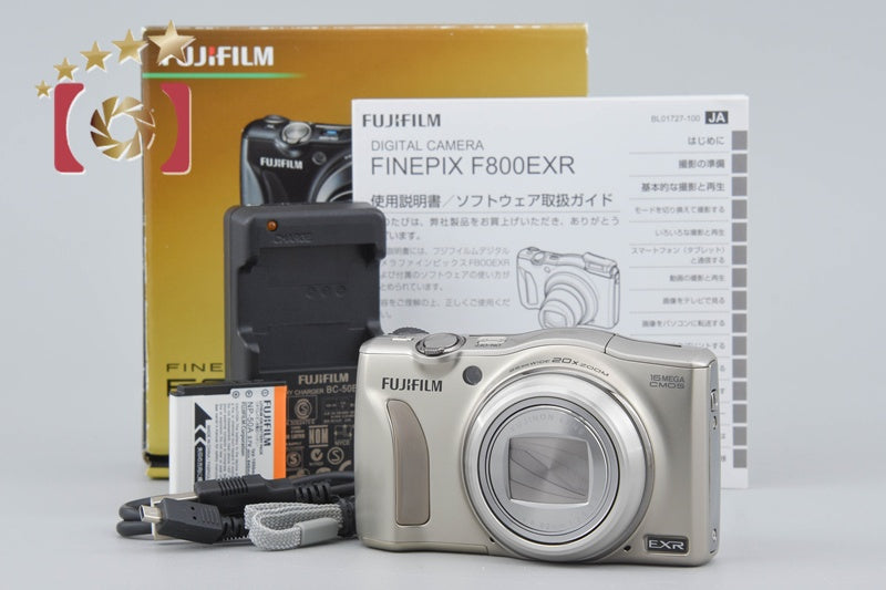 Fujifilm FinePix F800EXR Champagne Gold 16.0 MP Digital Camera w/ Box