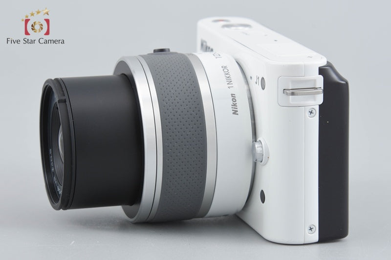 "Shutter count 1,890" Nikon 1 J1 White 10.1 MP Digital Camera 10-30 Lens