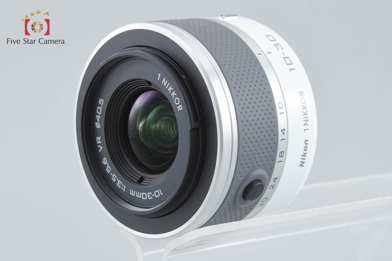 "Shutter count 1,890" Nikon 1 J1 White 10.1 MP Digital Camera 10-30 Lens