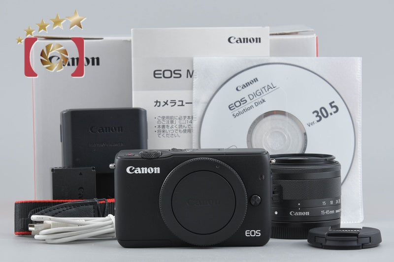 Canon EOS M10 Black 18.0 MP Digital Mirrorless Camera 15-45 Lens w/ Box
