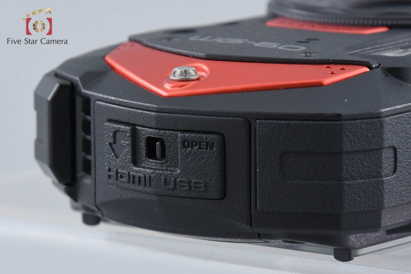 "Shutter count 12" Ricoh PENTAX WG-60 Red 16.0 MP Waterproof Action Camera