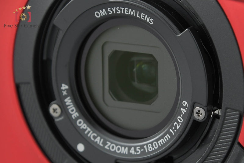 "Count 135" OM SYSTEM Olympus Tough TG-7 Red 12.0 MP Digital Camera w/ Box
