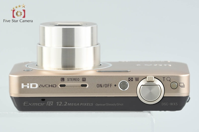 Sony Cyber-Shot DSC-WX5 Gold 12.2 MP Digital Camera [Japanese Language Only]