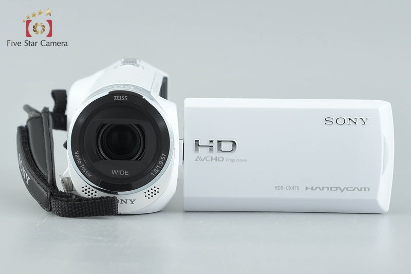 SONY HANDYCAM HDR-CX470 White Digital Camcorder w/ Box [Japanese Language Only]